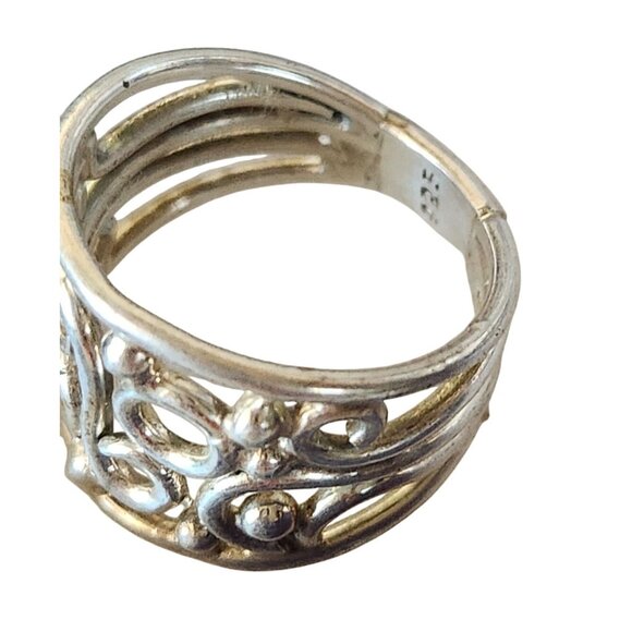 Ring Band Open Silver 20 mm wide  Size 8 1/2  7.8  gr  no Stone  Jerry Fran Harr - Picture 4 of 12